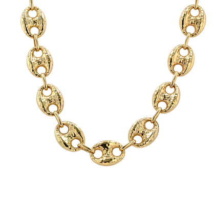 10k Yellow gold nugget chain-224224