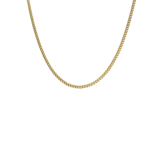 10K solid yellow gold baby miami Cuban link chain-1025
