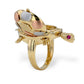Gold 14k three color turtle mother and baby ring