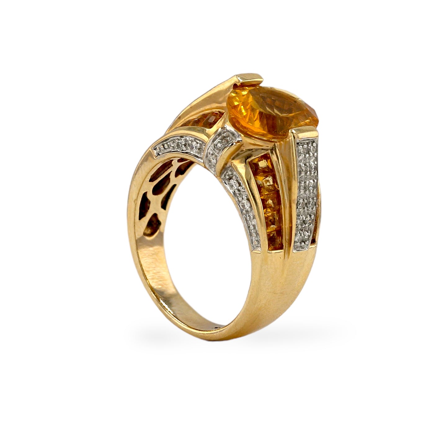Yellow gold 14k solitaire ring