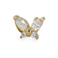 14K yellow gold Butterfly nose piercing