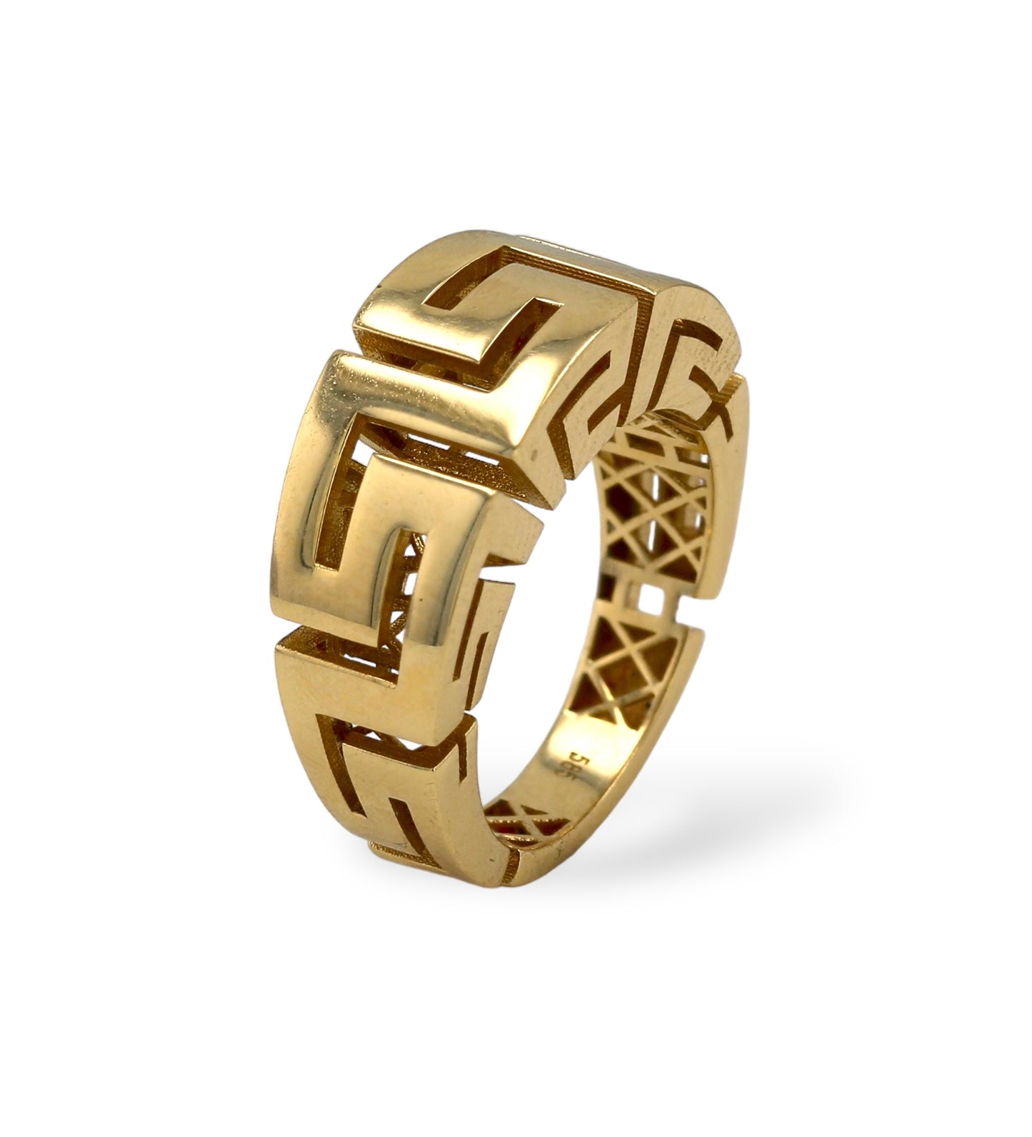 14K Yellow gold geeks style ring-221814