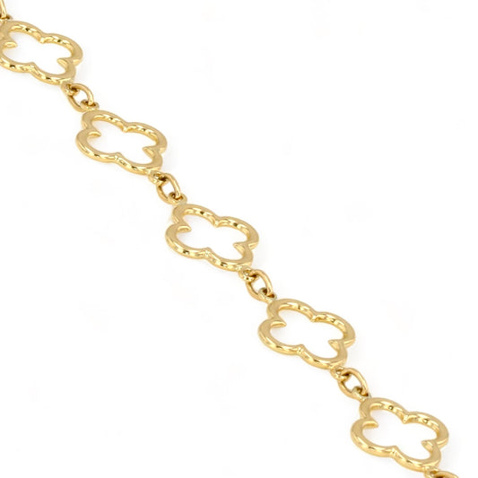 14K Yellow gold clover bracelet 12*7.5mm-226711