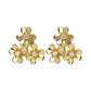 14K Yellow gold daisy flowers earrings-226056