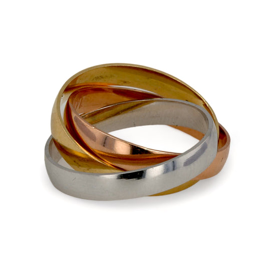 14K Three color gold eternity ring-227168