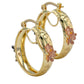 Gold 14k hoops butterfly decoration