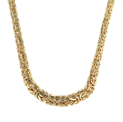 Yellow 10k gold Byzantine necklace