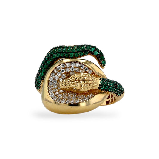 14k Yellow Gold cala slide snake ring-205406