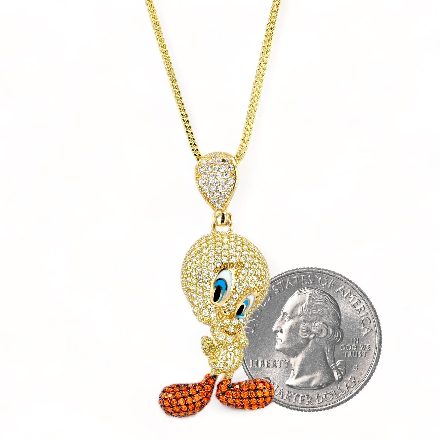 10K yellow gold piolin necklace-8901