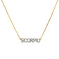 Yellow 14k gold Scorpio diamond necklace