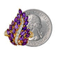 14k Yellow gold grapes amethyst and diamonds ring