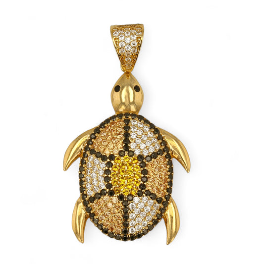 14K Yellow gold turtle pendant-318907