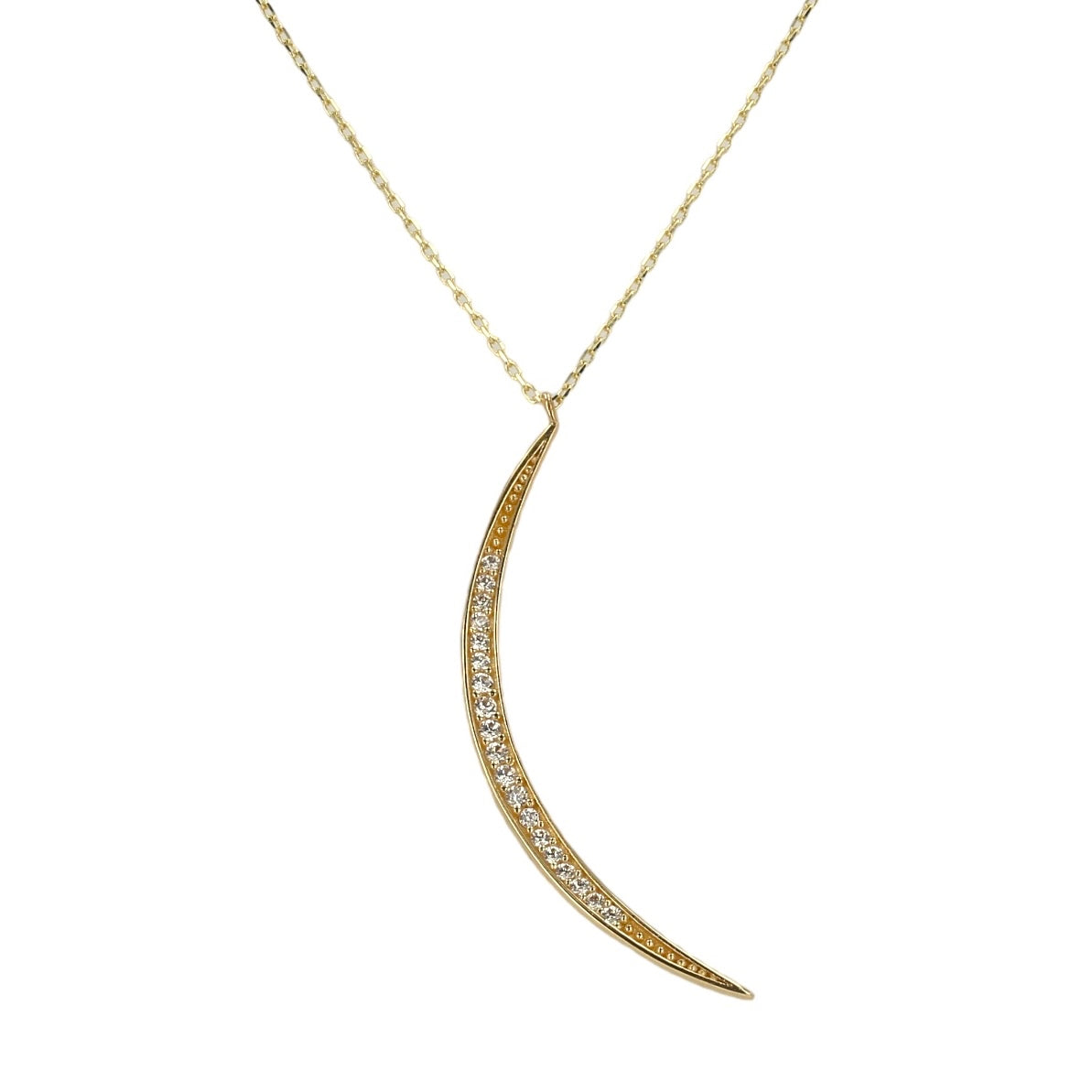 14K Yellow gold Arabian moon necklace