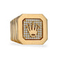 Yellow gold 14k crown man ring