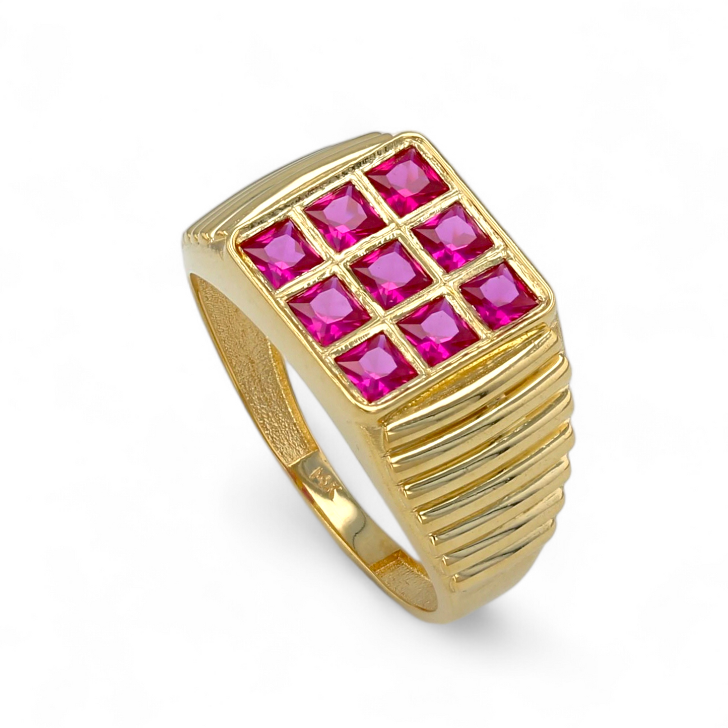 14K Yellow gold ruby band-5300363