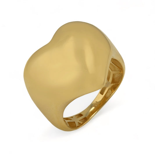 14K Yellow gold puff ring-227231