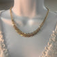 10k gold double size leaf necklace