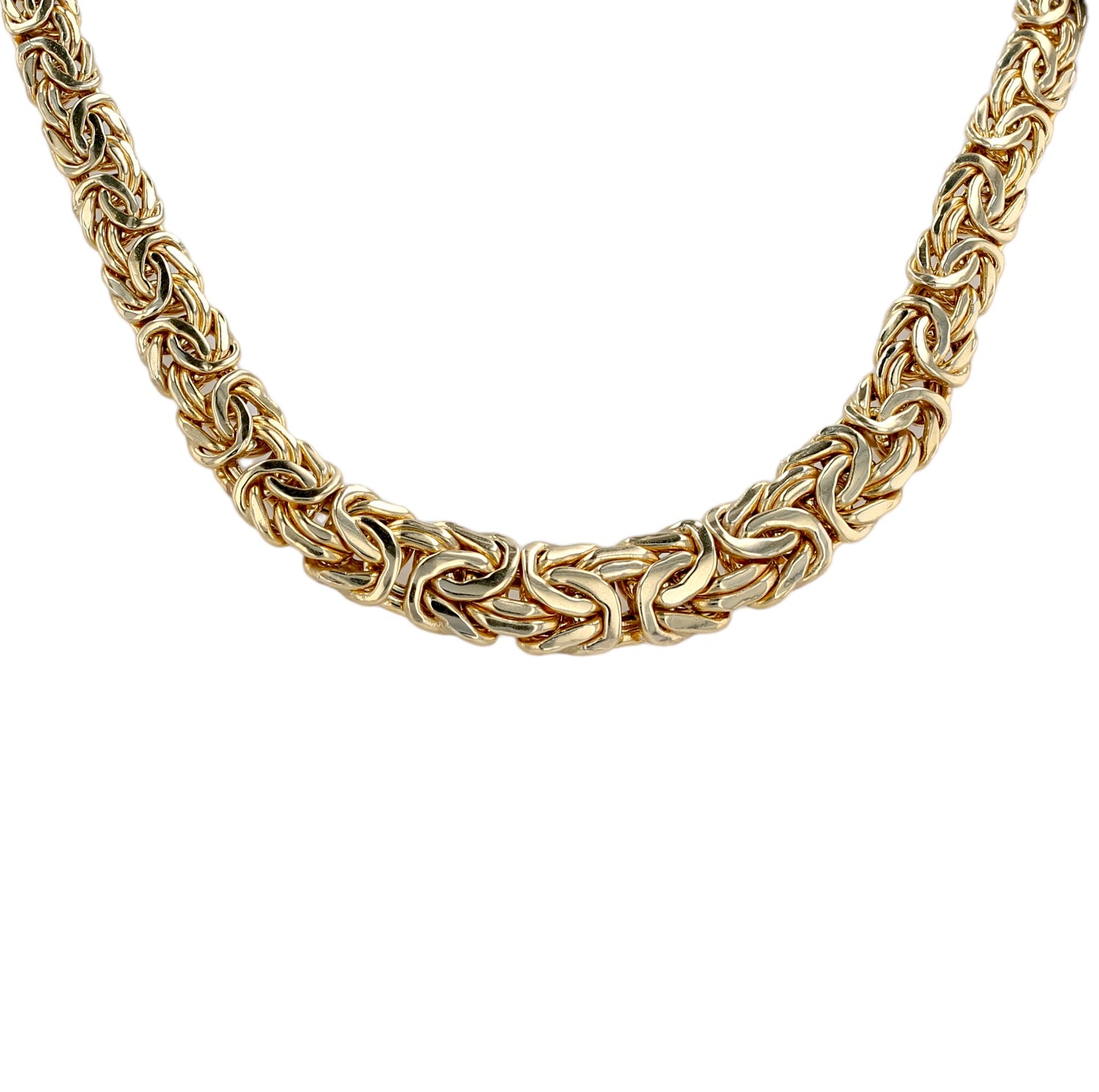 Yellow 10k gold Byzantine necklace