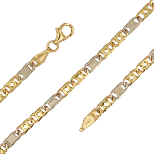 14k yellow and white solid Valentino bracelet-52838