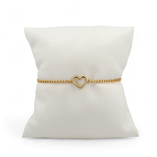 14K Yellow gold heart bracelet-226640