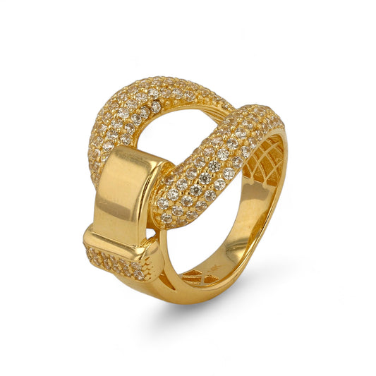 14K Yellow gold knot ring-227413