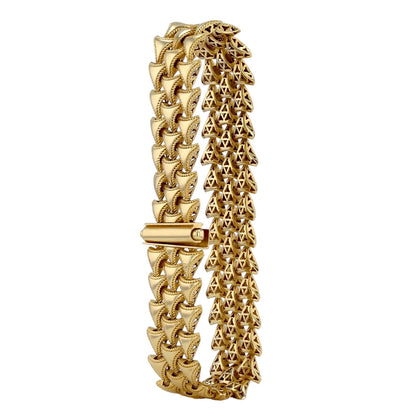 Yellow 14k designer triangle Italian bracelet