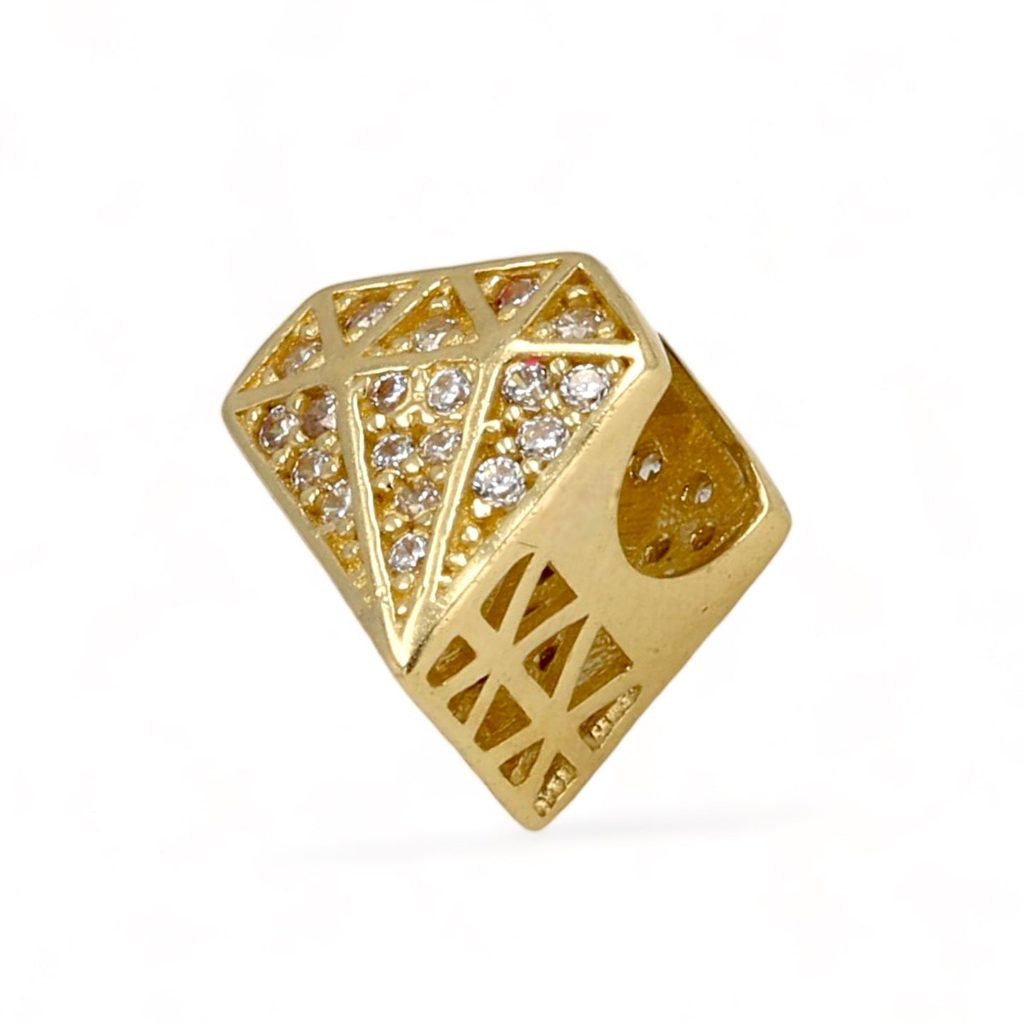 14K Yellow gold diamond shape charm-638393