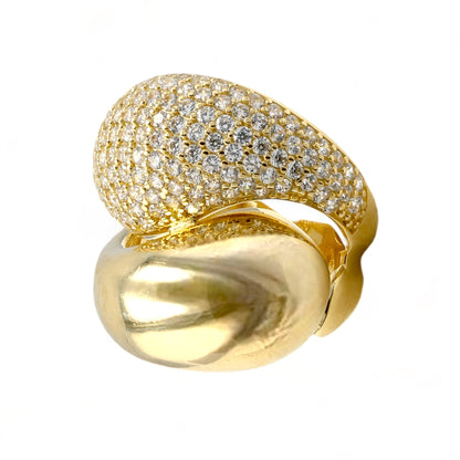 14K Yellow gold drops zirconium ring-227227