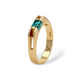 Gold 14k turquoise band ring