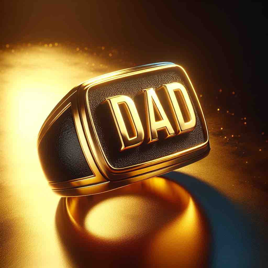 Yellow gold DAD ring collection