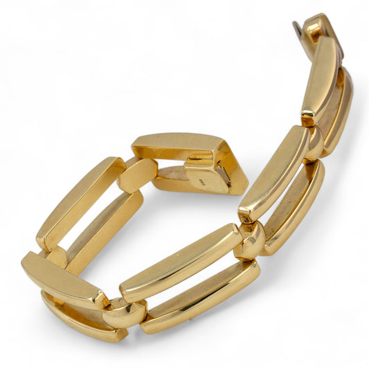 14K Yellow gold luxury cleo Italy handmade bracelet-320123