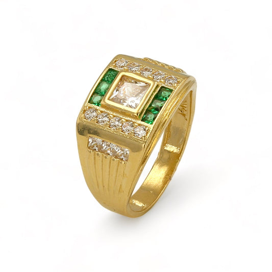 14K Yellow gold  green fancy ring-227211