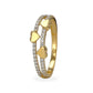 14K yellow gold hearts ring-22431