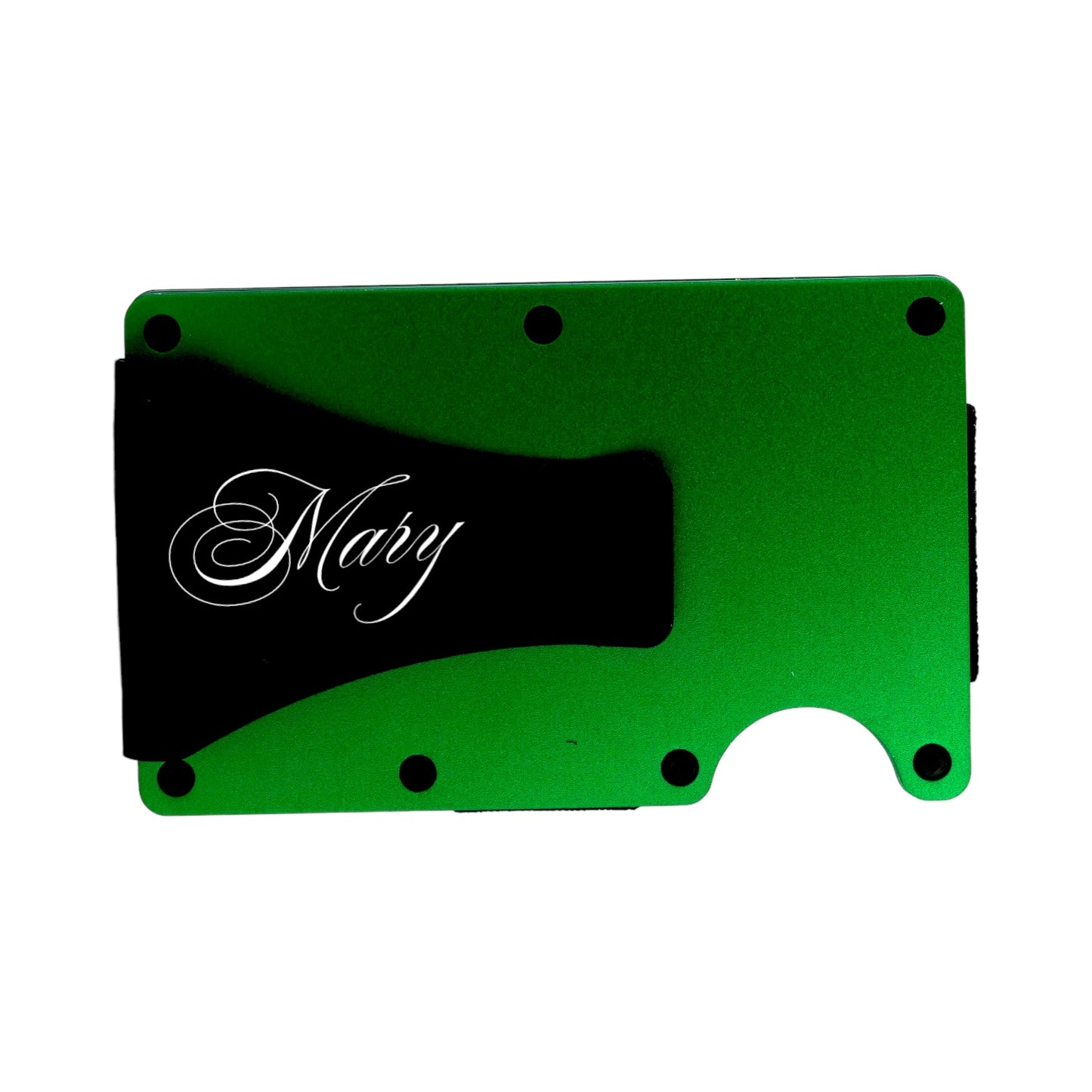 Shop High-Quality Aluminum Wallets & RFID Mandala clover design Card Holders metallic emerald wallet