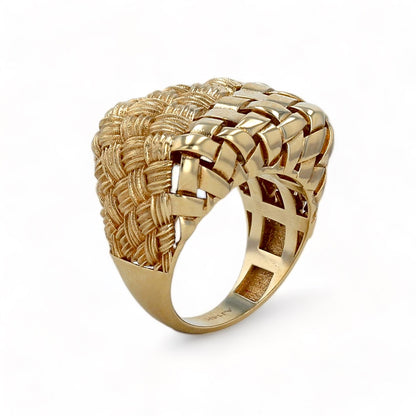 14K Yellow gold Texture ring-2066032