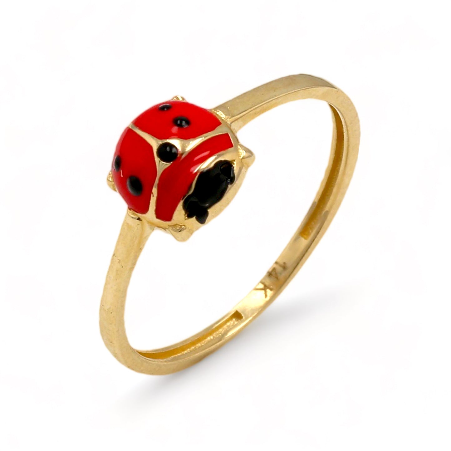 14K Yellow gold lady bug ring-227058