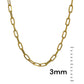 14k Yellow gold paper clip chain