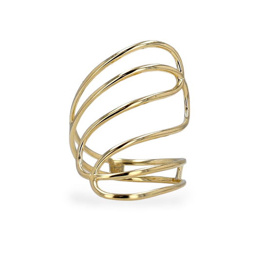 14K Yellow gold wire deco ring-226048