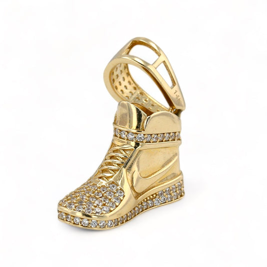 14K Yellow gold sneaker pendant-224805