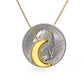 10K yellow gold Arabian moon necklace