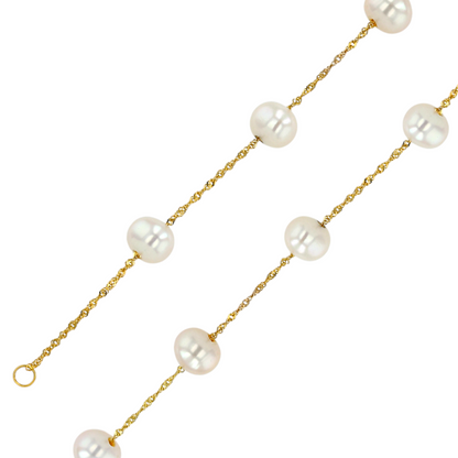 14K Yellow gold EFFY pearl bracelet-10682