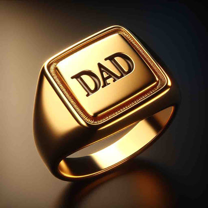 Yellow gold DAD ring collection