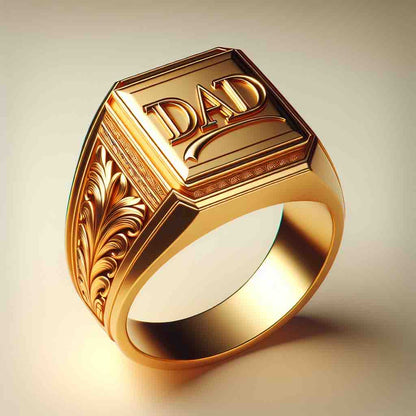 Yellow gold DAD ring collection