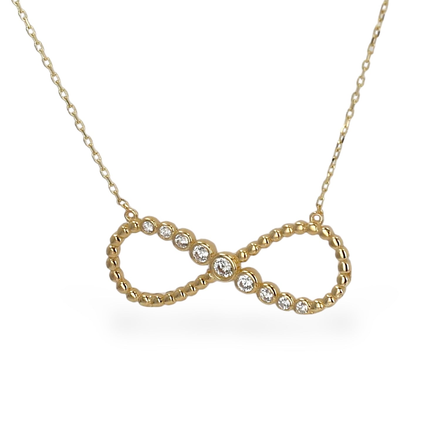 14K Yellow gold Infinity Necklace