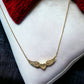 10K Yellow gold heart wings necklace