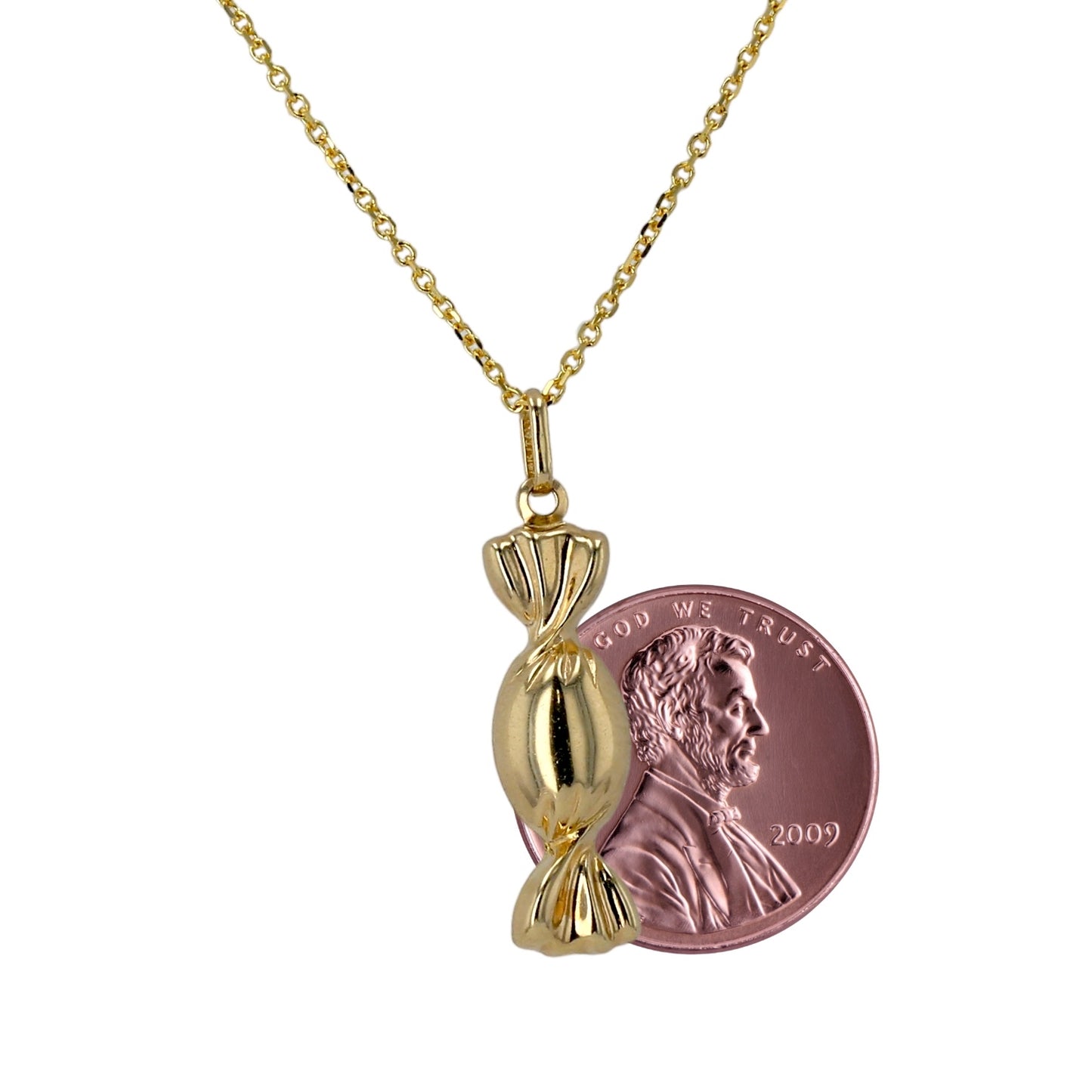 14K Yellow gold candy pendant-V3