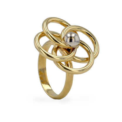 10k yellow gold rosette ring