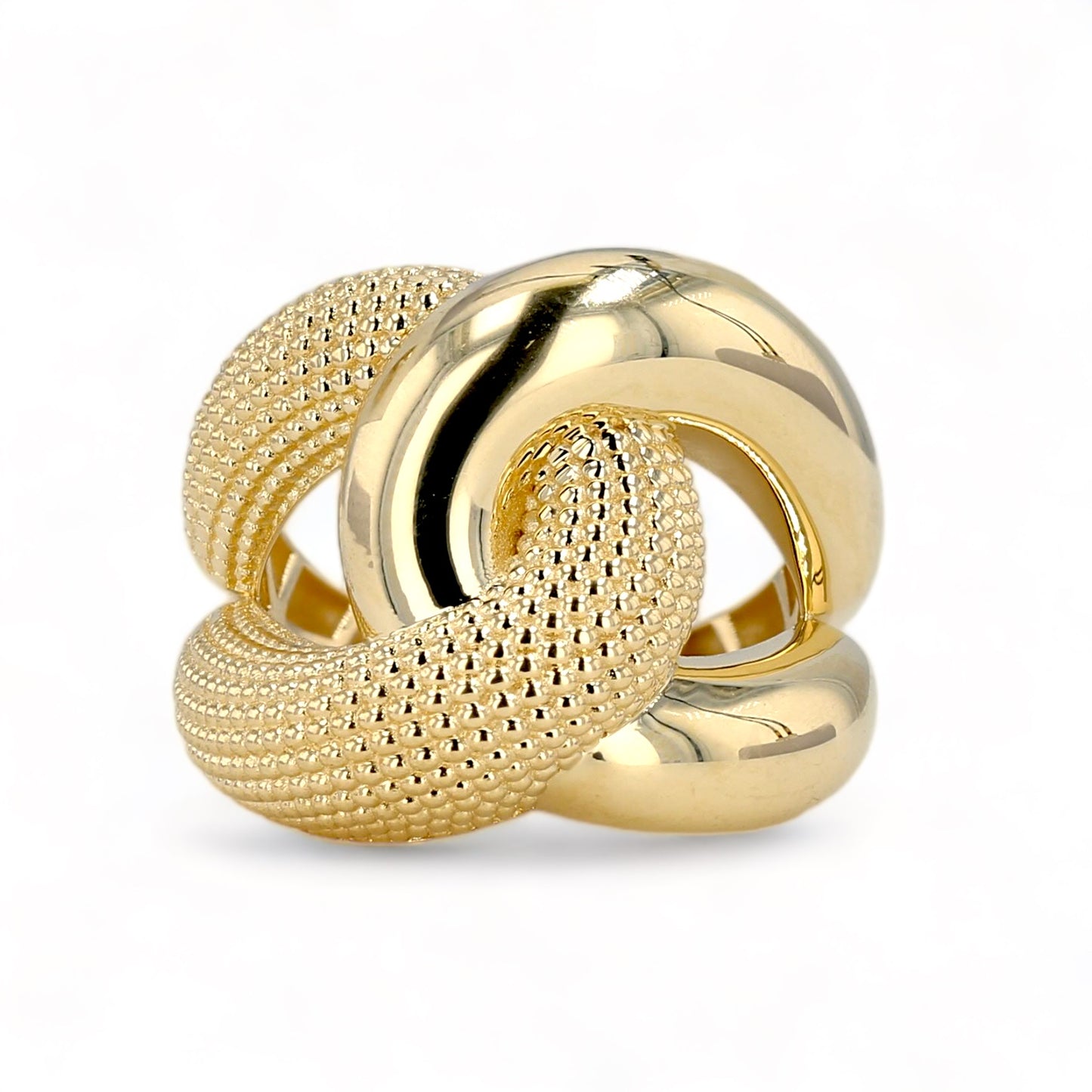 14K Yellow gold double knot-15729