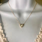 14K gold necklace mother pearl heart pendant