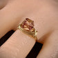 14K yellow gold champagne rotating barrel wire ring
